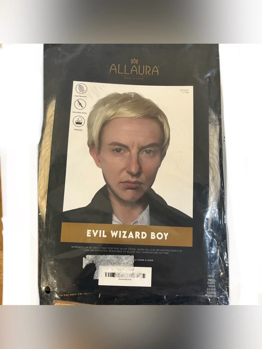 Halloween Costume 'Evil Wizard Boy' Blonde Costume Wig for Men